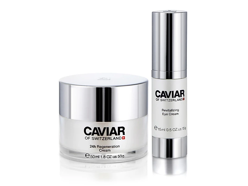 Bộ dược mỹ phẩm chống lão hóa Caviar of Switzerland cho da mặt và vùng mắt